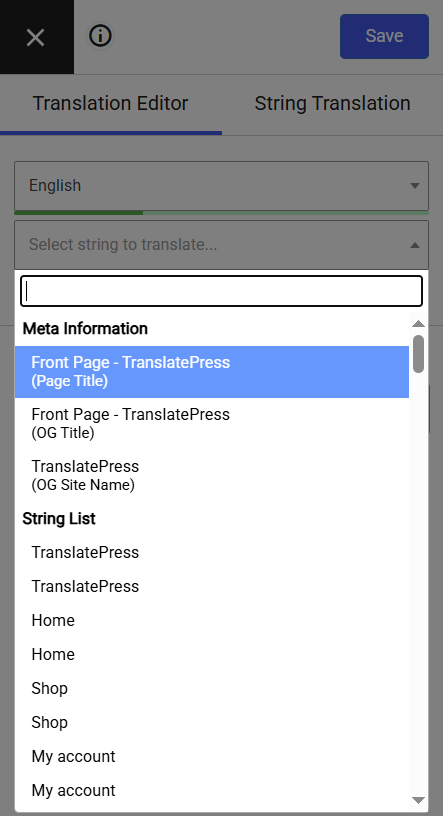 Meta Information SEO 翻譯區塊